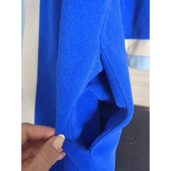 Vanity Fair Robe Housecoat MCM Vintage 60s Velour Blue Granny Core Zip Size 14 - Picture 5 of 7